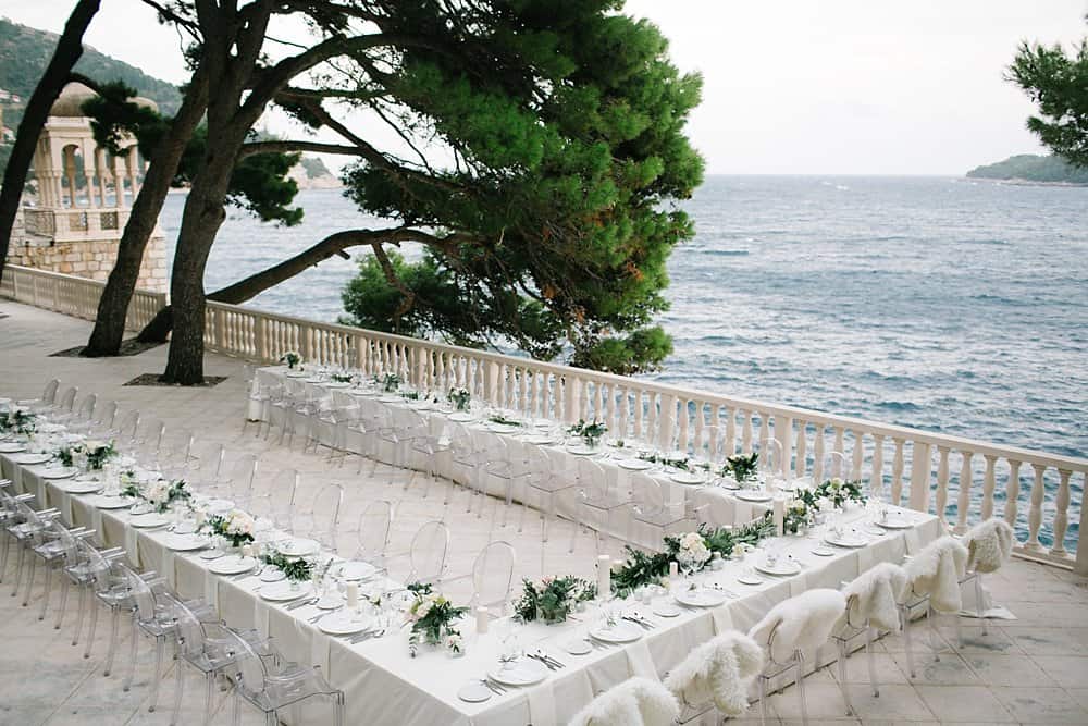 Five Dot Design Seaside European Wedding Dubrovnik Croatia Grand Villa Argentina